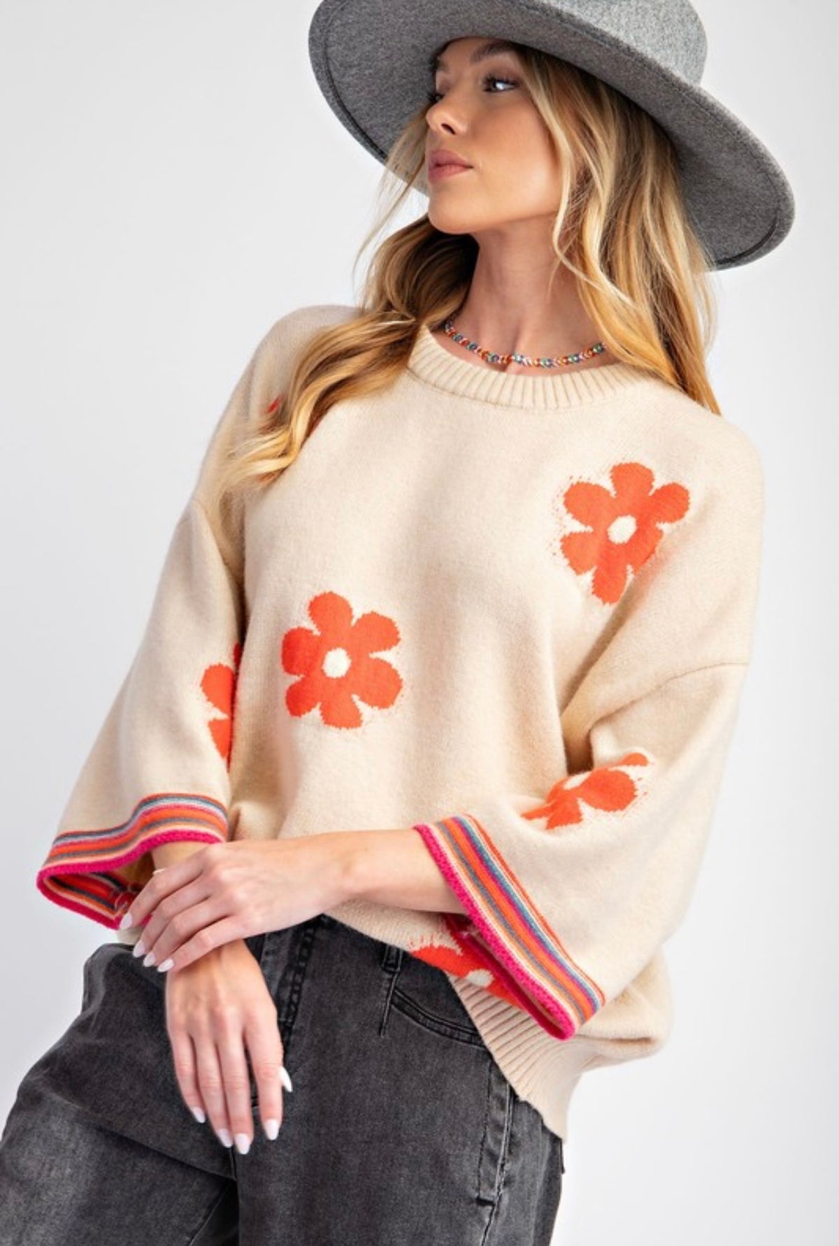 Neon Daisy Sweater