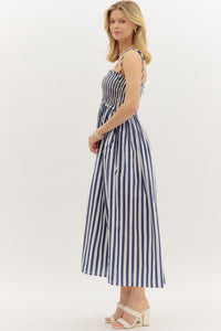 Hamptons Striped Midi Dress