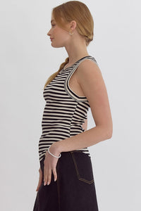 New Beginnings Striped Top