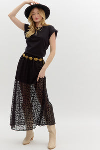 Gypsy Charm Lace Maxi Skirt