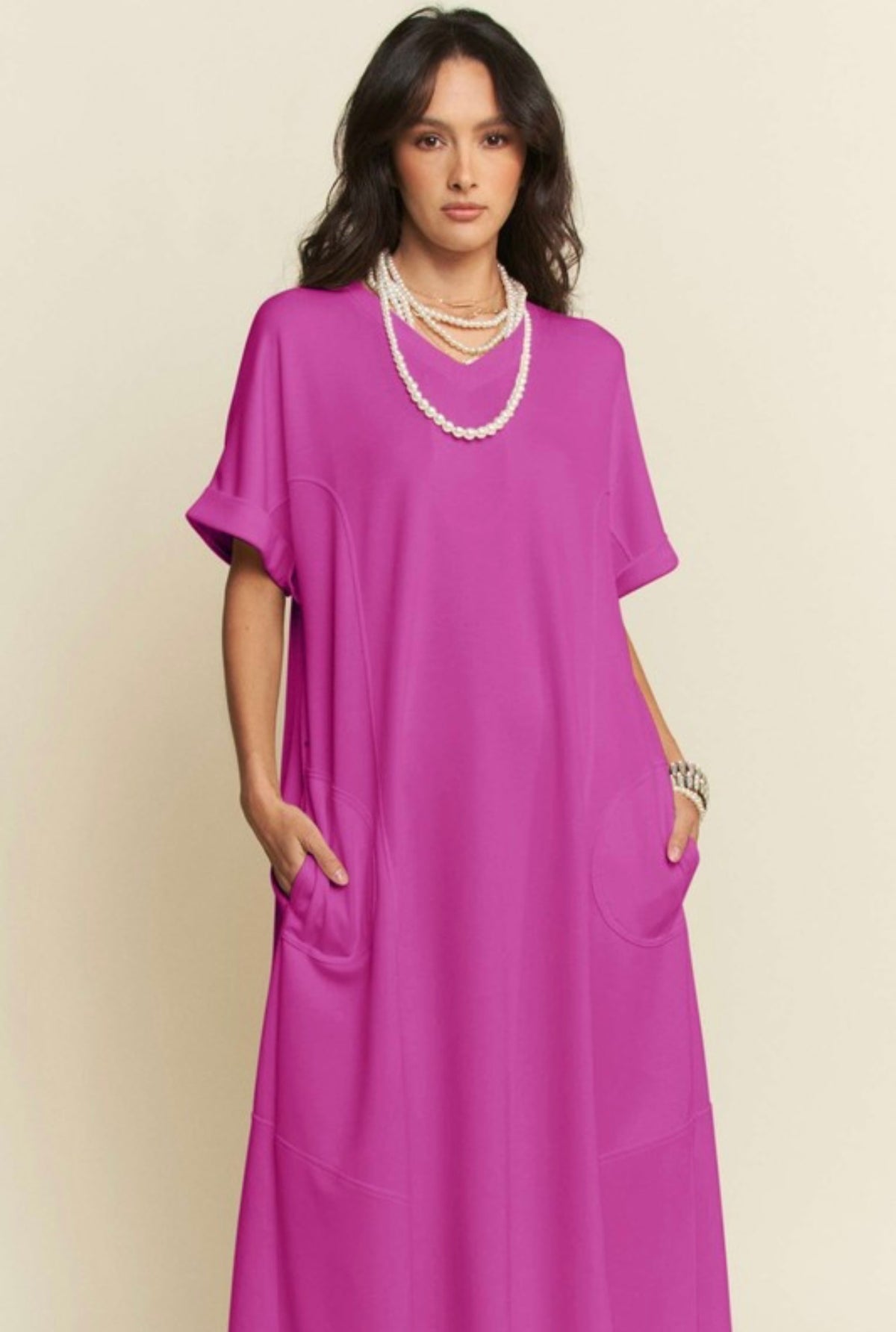 Magenta Dreams Midi Dress