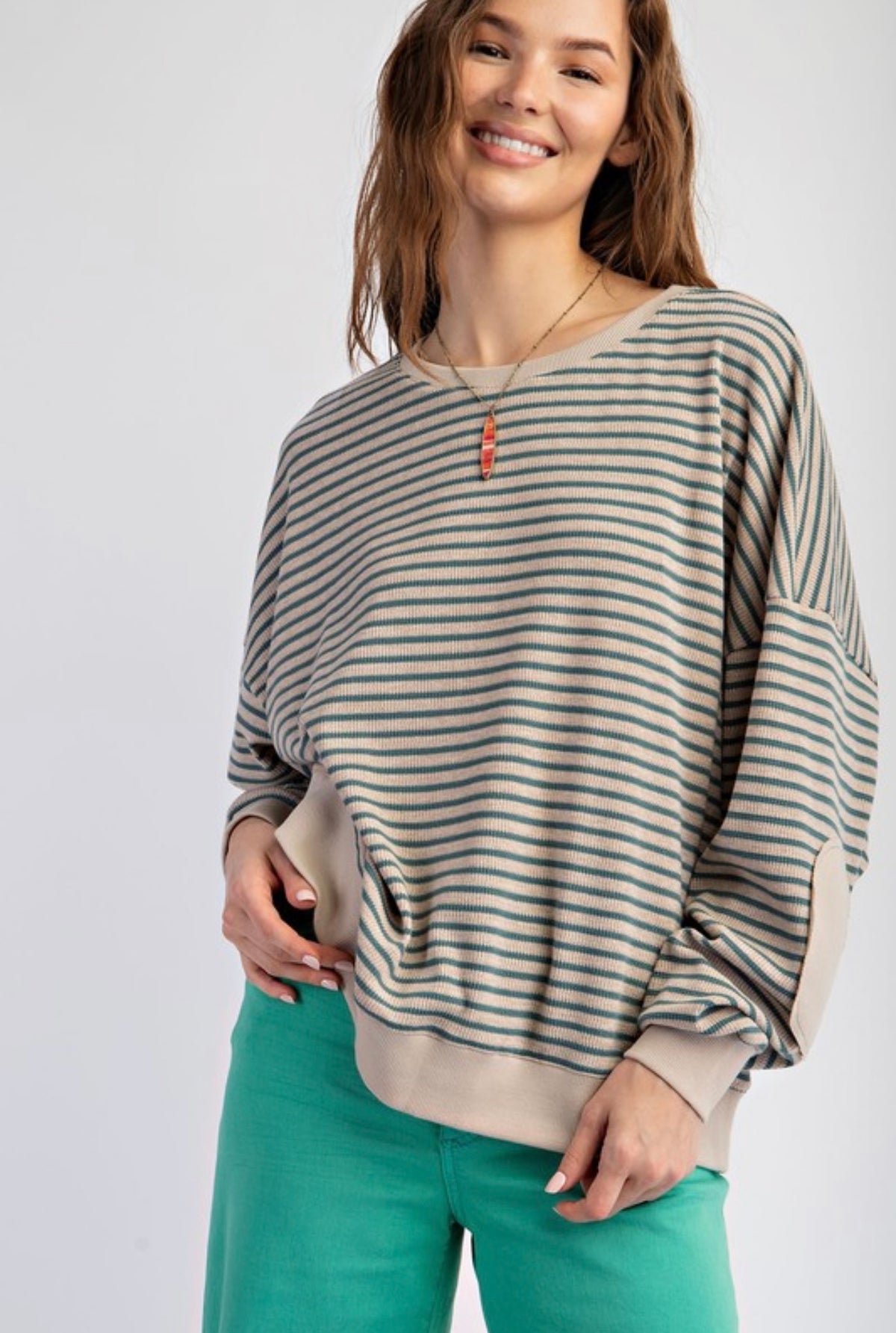 Mossy Forest Striped Top