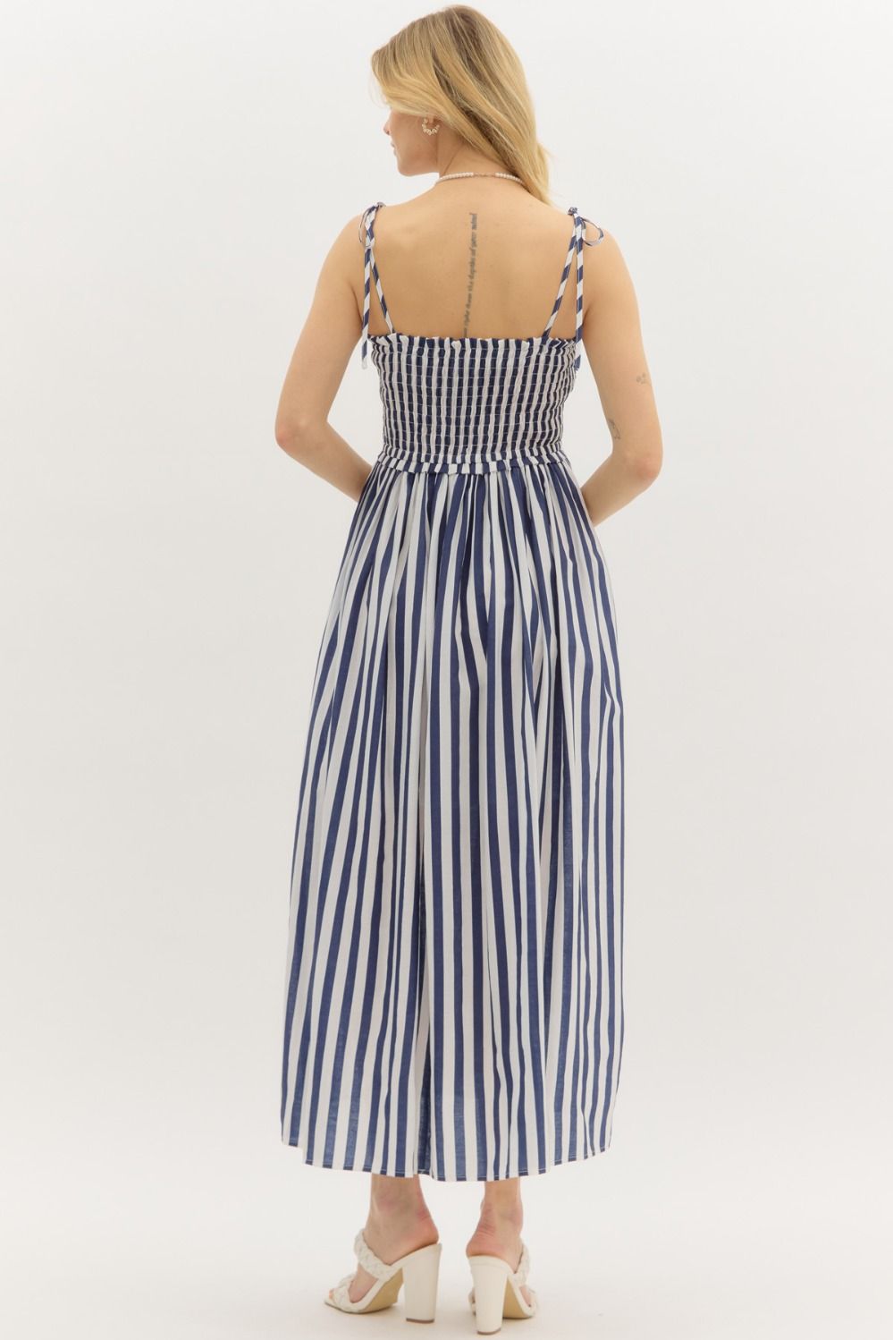 Hamptons Striped Midi Dress