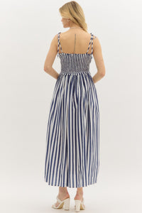 Hamptons Striped Midi Dress