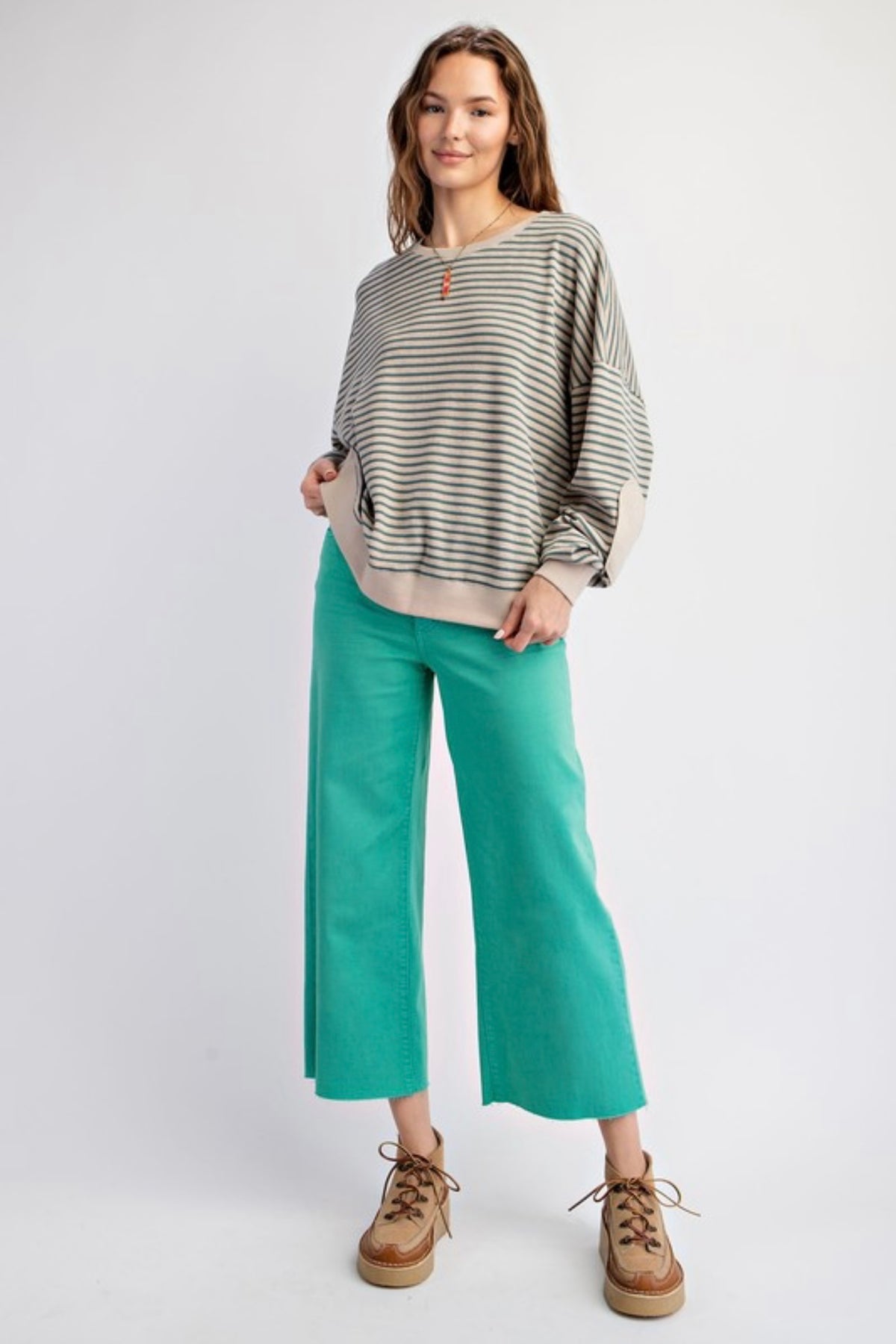 Mossy Forest Striped Top