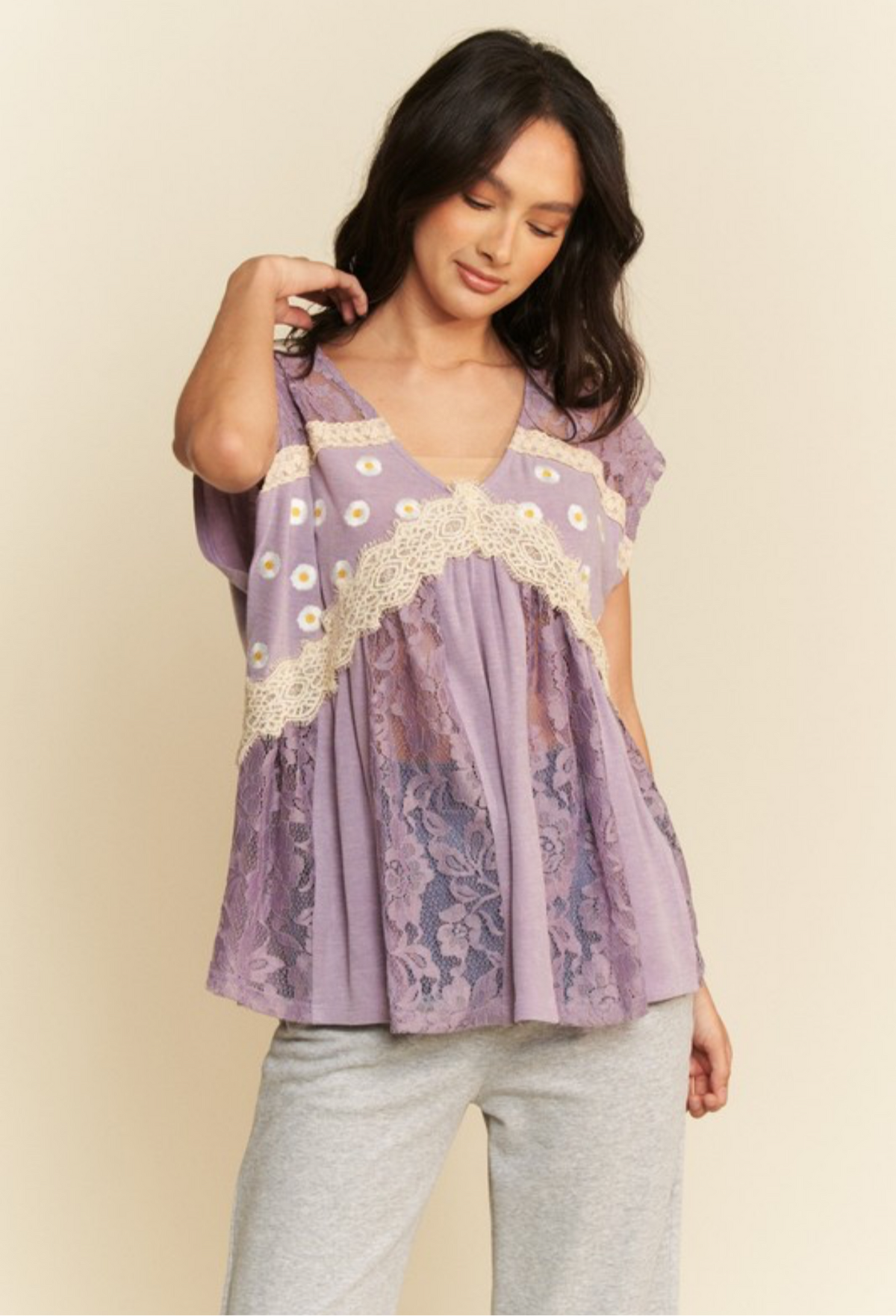 Electric Daisy Lace Top