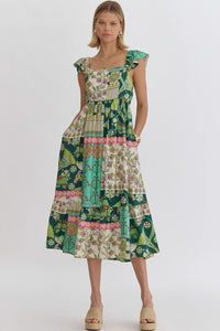 Wine Country Patchwork Dress