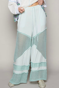 Sea Candy Contrast Sheer Pants