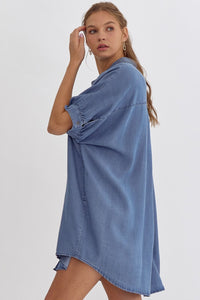 Take It Easy Chambray Dress