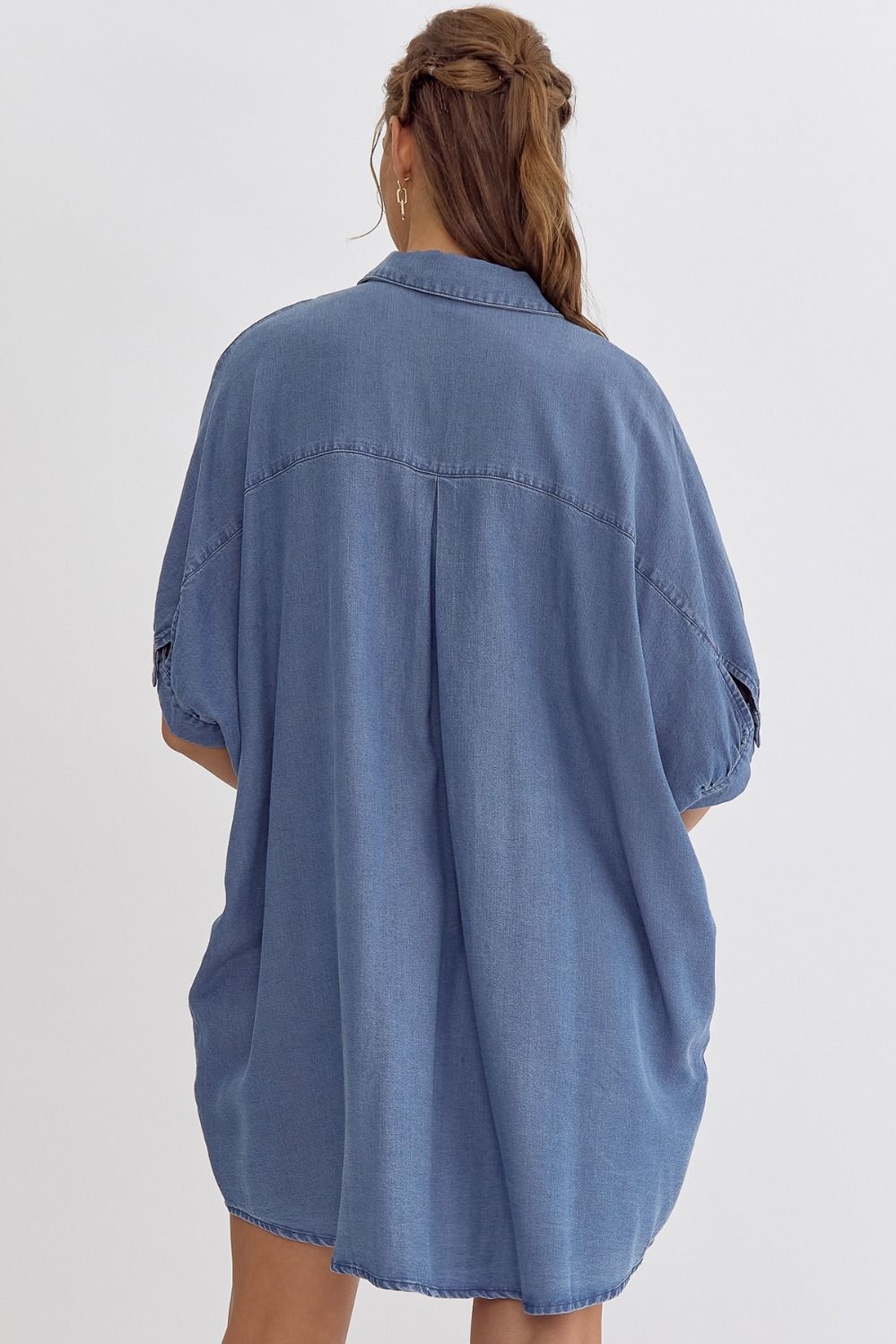 Take It Easy Chambray Dress